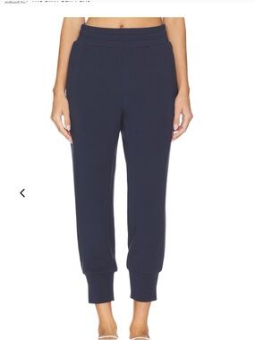 Varley Navy High-Rise Rib Waist Joggers